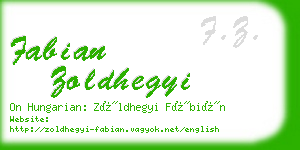 fabian zoldhegyi business card